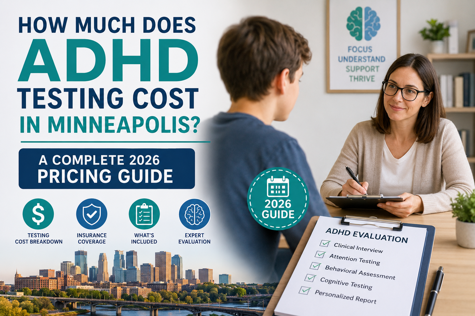 How much does adhd testing cost in Minneapolis