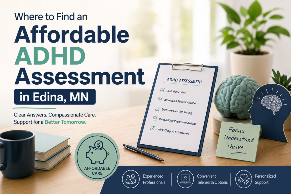 Affordable ADHD assessment in Edina, MN